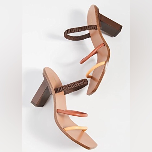 Cult Gaia Kaia Sandals Brown/Tan - Size 8 (38) - Picture 5 of 10